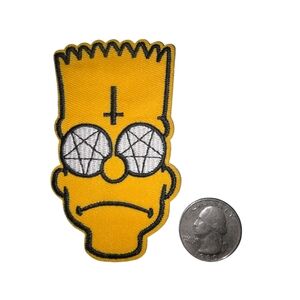Bart Simpson Pentagram  Iron on patch The Simpsons